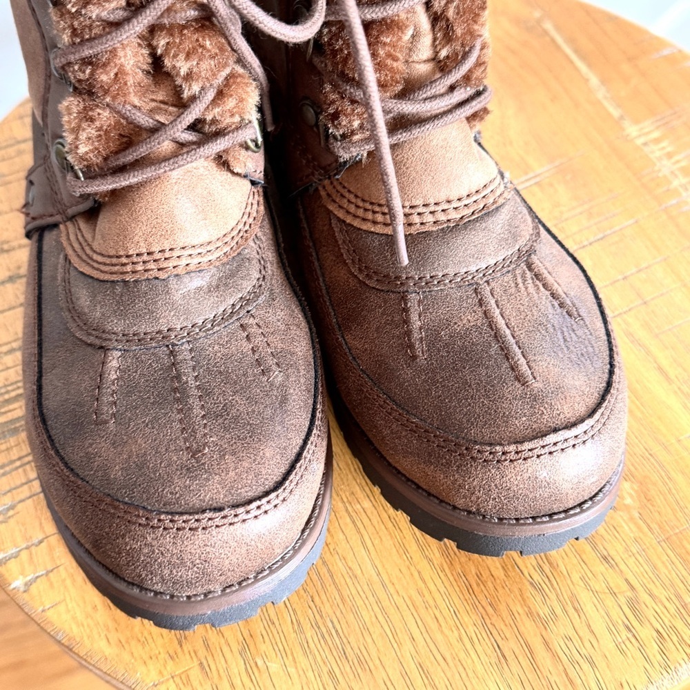 Brown Fur-Lined Women's Boots - Picture 5 of 11